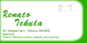 renato tekula business card